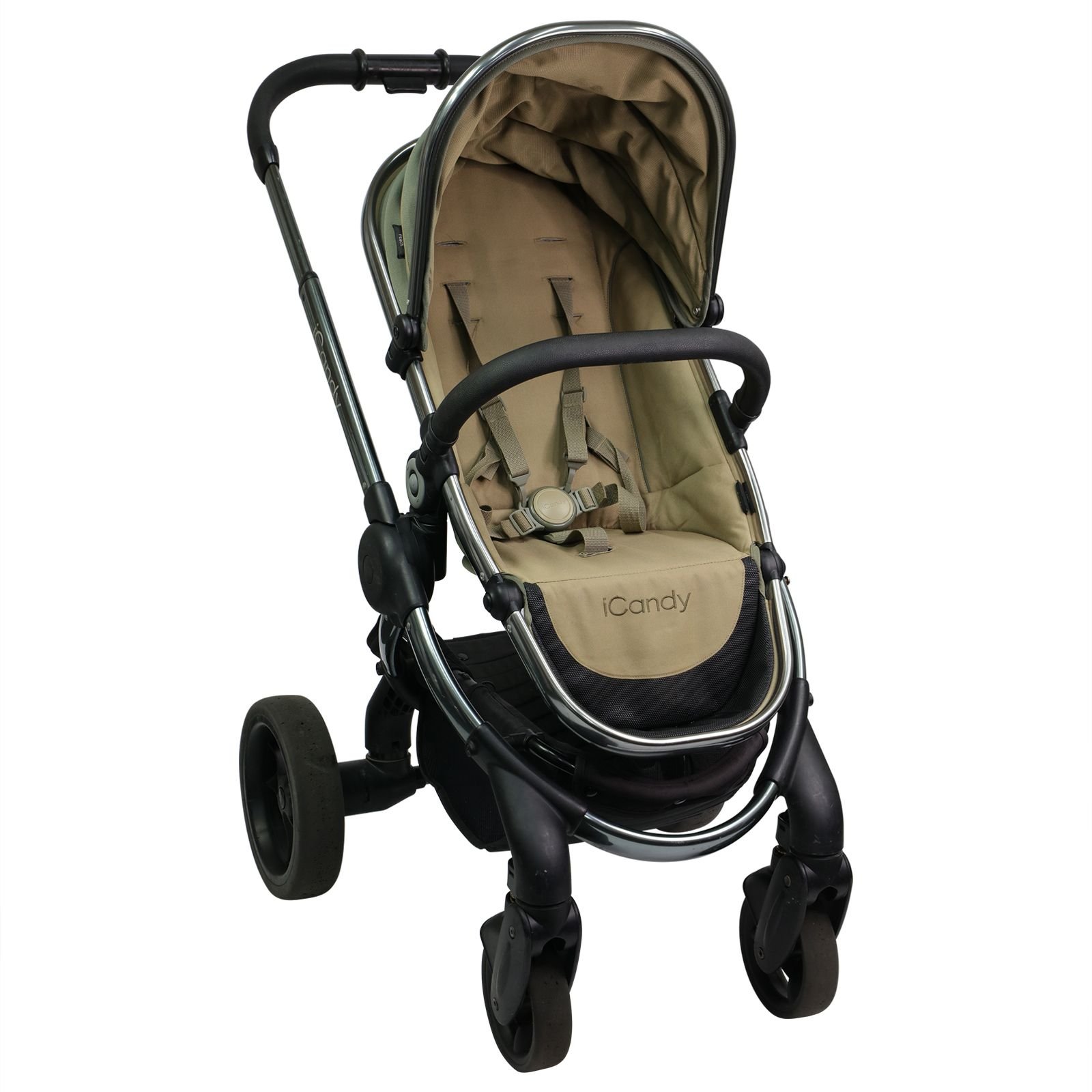 iCandy Peach 3 Chassis Seat Carry Cot Olive Green Prams Pushchairs KidX Buy Sell Exchange